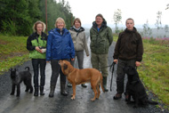 På promenad med familjen Bernro (Henrik saknas)
